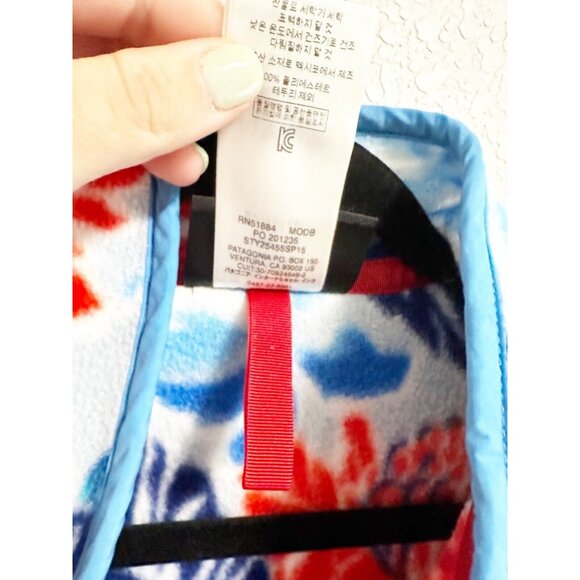 Patagonia Womens Synchilla Snap T Pullover Fleece Manoa Dusk Blue Hawaiian Large - Picture 4 of 6